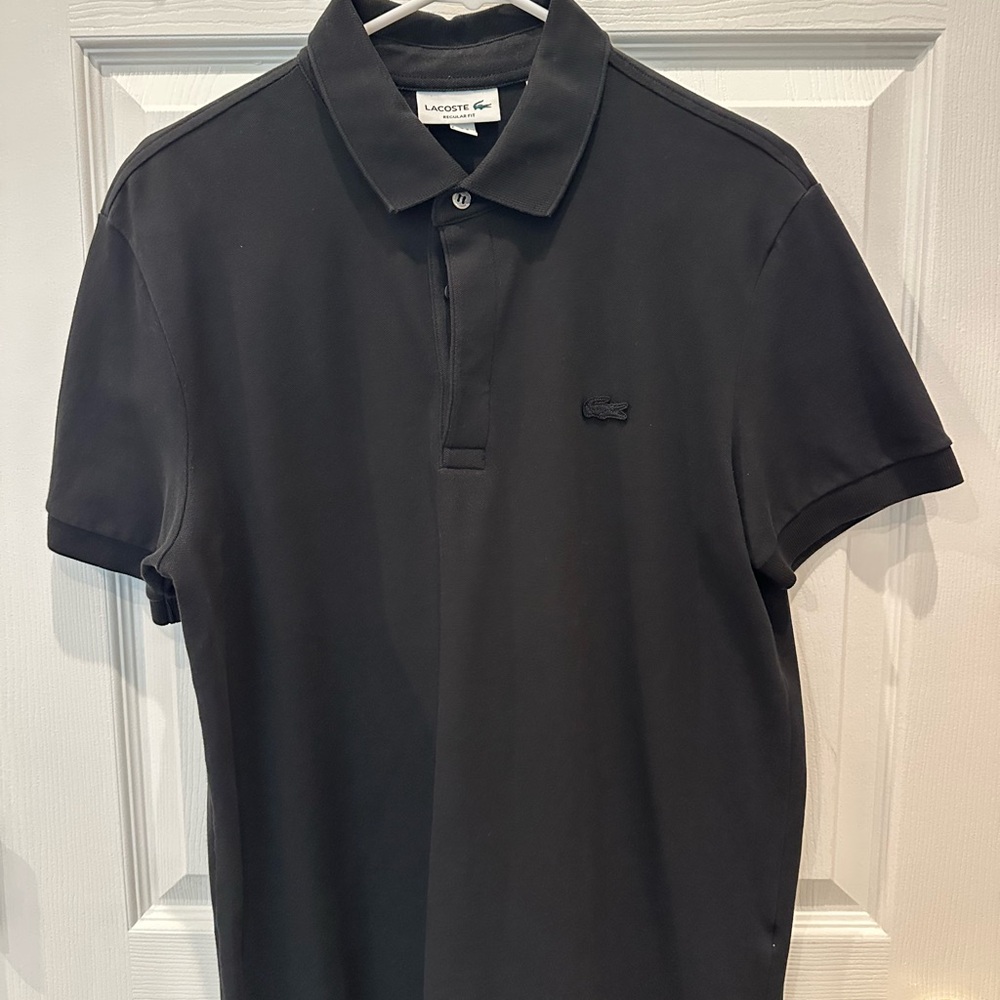 Lacoste Men's Black Short-Sleeve Polo